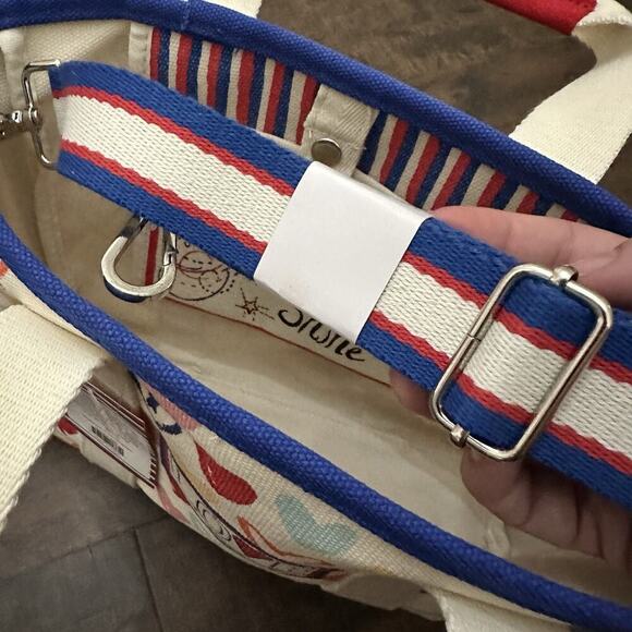 NWT BRIGHTON Red White And You Mini Canvas Tote Crossbody Bag - Picture 6 of 7